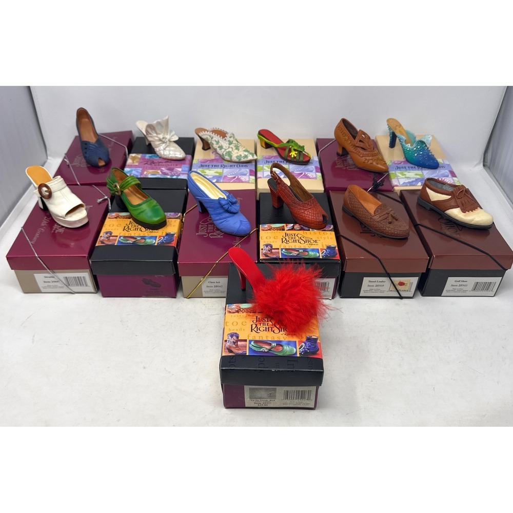 Lot of 13 Just the Right Shoe by Raine w/ Boxes & Most COAs